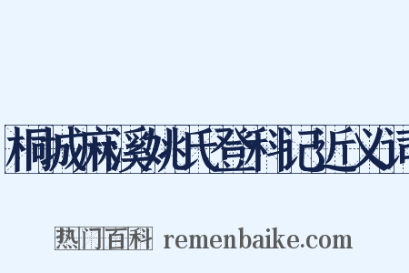 桐城麻溪姚氏登科记近义词是什么意思的图片